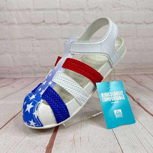 Reef Water Beachy Americana 24 Kids Sandals Size 2 - Picture 4 of 11